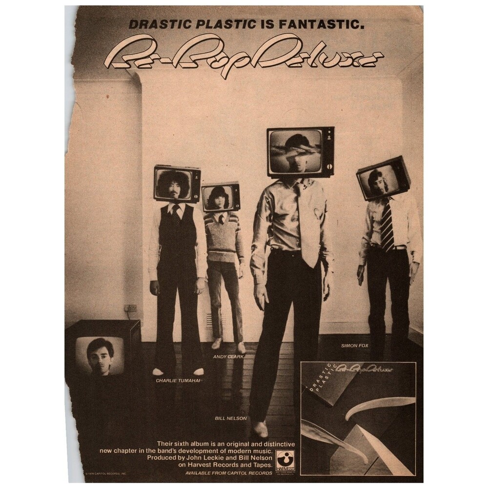 1979 Be-Bop Deluxe Drastic Plastic Capitol Records Music Magazine Ad